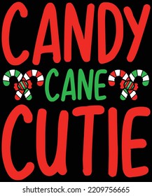 Candy cane cutie t-shirt design