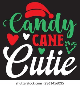 Candy Cane Cutie t-shirt design vector file svg