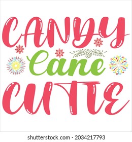 candy cane cutte t shirt design, vector file.