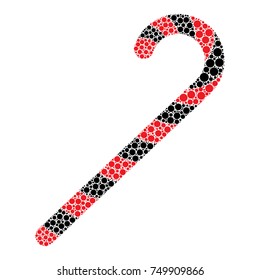 candy cane dot icon isolated on white background