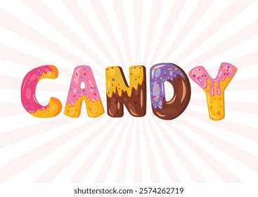 Candy cane editable text effect typography.ai