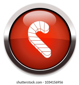 candy cane flat icon