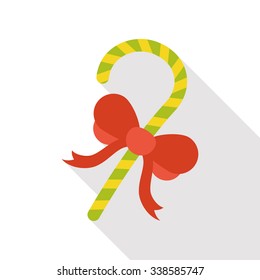 candy cane flat icon