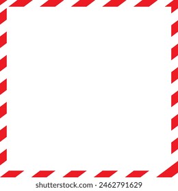 Zuckerrohrrahmen. Weihnachtsmusiken und Neuen Jahr Süßigkeiten Rahmen. Festliche Musik Weihnachtsgrenze. isoliert auf weißem Hintergrund. Vektorillustration. EPS 10