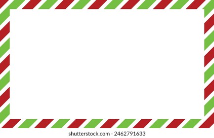 candy cane frames. Christmas and New Year candy frame. Holiday xmas border.  isolated on white background. Vector illustration. EPS 10