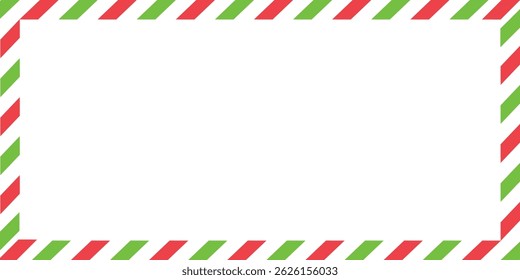 candy cane frames. Christmas and New Year candy frame. Holiday xmas border.  isolated on white background. Vector illustration.