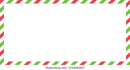 Marcos de caña de caramelo. Navidades y marco del caramelo del año Nuevo. Frontera de Navidad de Festiva. aislado sobre fondo blanco. Ilustración vectorial.EPS10