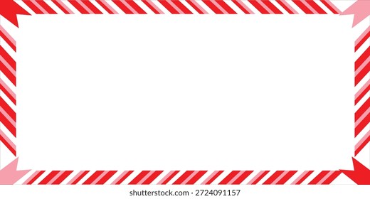 Molduras de cana-de-açúcar. Moldura de doce de Natal e Ano Novo. Feriado x mas borda. isolado no fundo branco. Ilustração vetorial. EPS 10 