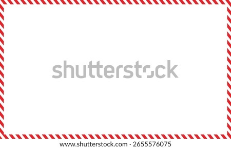 Candy cane frames. Christmas and New Year candy frame. Holiday x mas border. isolated on white background. Vector illustration. EPS 10 . 