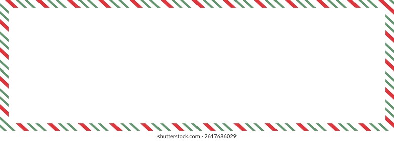 Candy cane frames on white background. Christmas and New Year candy frame. Holiday  border. flat style. Vector Illustration .EPS 10 .