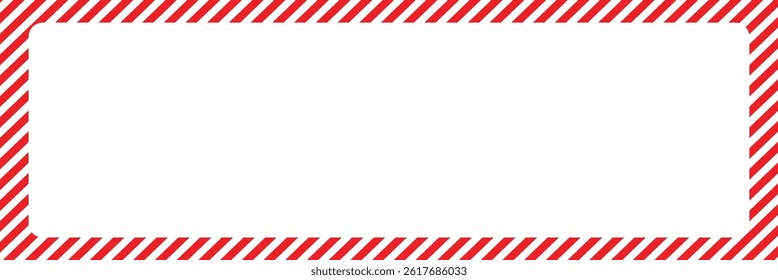 Candy cane frames on white background. Christmas and New Year candy frame. Holiday  border. flat style. Vector Illustration .EPS 10 .