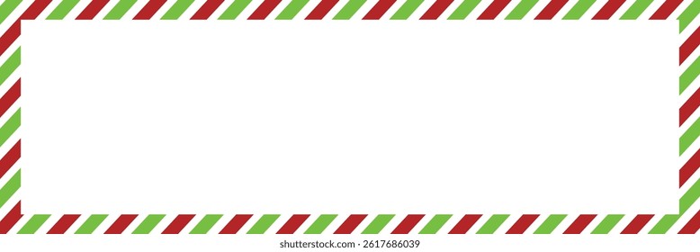Candy cane frames on white background. Christmas and New Year candy frame. Holiday  border. flat style. Vector Illustration .EPS 10 .