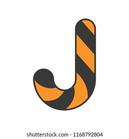 candy cane, Halloween sweets and candy, filled outline icon editable stroke