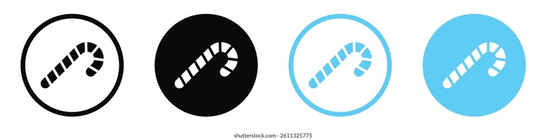 Candy cane icon collection. vector illustration set