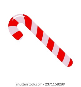 Candy cane icon. Colored silhouette. Front side view. Vector simple flat graphic illustration. Isolated object on a white background. Isolate.