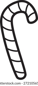 candy cane icon design illustration