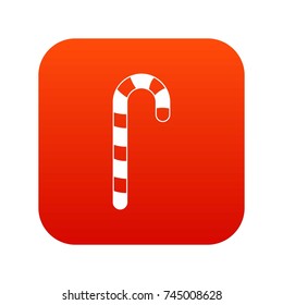 Candy cane icon digital red for any design isolated on white vector illustration