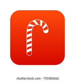 Candy cane icon digital red for any design isolated on white vector illustration