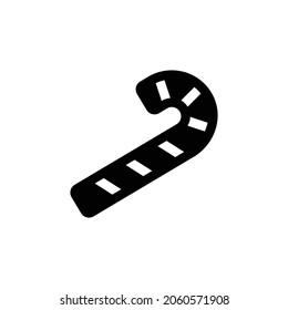 candy cane Icon. Flat style design isolated on white background. Vector illustration