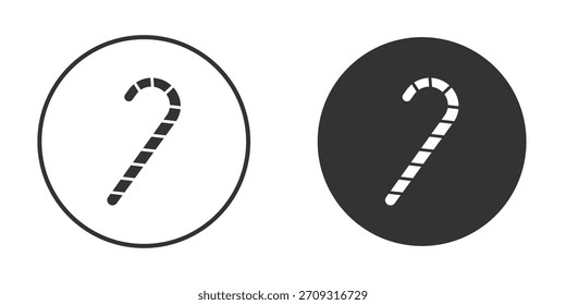 Candy Cane icon in glyph style for web Design. UI UX icons