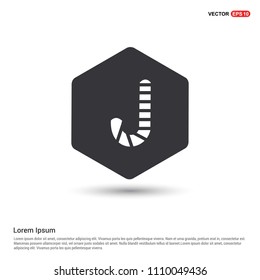 candy cane icon Hexa White Background icon template - Free vector icon