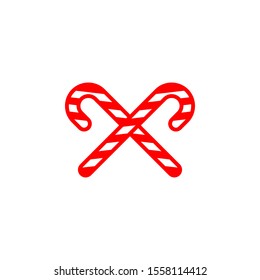 Candy cane icon isolated on white background.  Vector illustration. EPS10