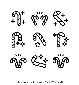 candy cane icon or logo isolated sign symbol vector illustration - Collection of high quality black style vector icons
