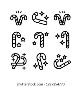 candy cane icon or logo isolated sign symbol vector illustration - Collection of high quality black style vector icons
