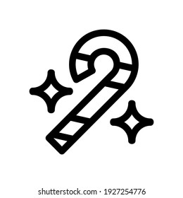 candy cane icon or logo isolated sign symbol vector illustration - high quality black style vector icons

