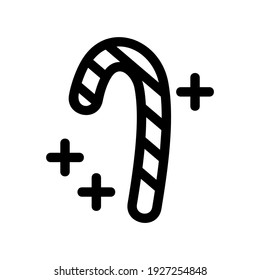 candy cane icon or logo isolated sign symbol vector illustration - high quality black style vector icons
