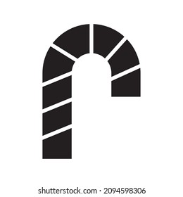 candy cane icon or logo isolated sign symbol vector illustration - high quality black style vector icons
