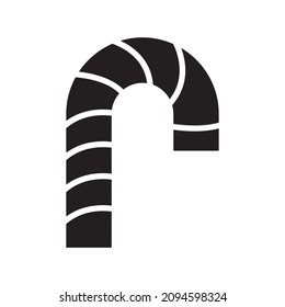 candy cane icon or logo isolated sign symbol vector illustration - high quality black style vector icons

