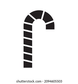 candy cane icon or logo isolated sign symbol vector illustration - high quality black style vector icons
