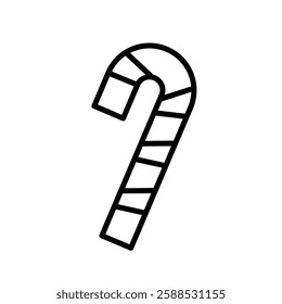 Candy Cane icon logo sign set vector outline
