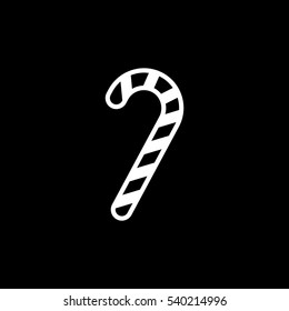 Candy cane icon. New year and xmas, christmas, winter symbol. Flat design. Stock - Vector illustration