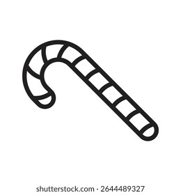 Candy Cane Symbol Umriss Set Zeichen