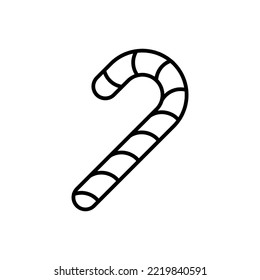 Candy Cane icon outline style design vector
