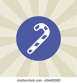 candy cane icon. sign design. background