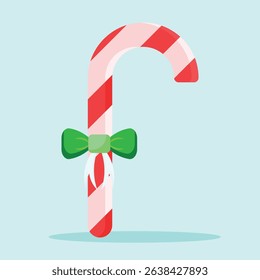 Candy cane icon. Subtable to place on Christmas day, shopping, etc.