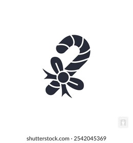 Candy cane icon. Candy cane Symbol sign for mobile concept and web design. Vector icon, Logo illustration, Vector graphics
