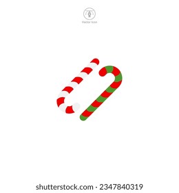 Candy Cane icon symbol vector illustration isolated on white background