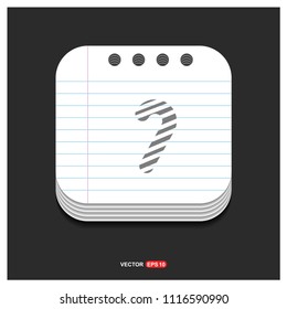 candy cane icon - vector icon