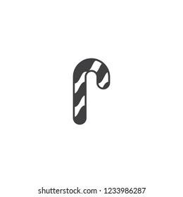 Candy cane icon vector