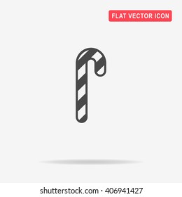 Candy cane icon. Vector concept illustration for design.