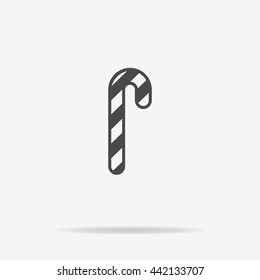 Candy cane icon. Vector concept illustration for design.