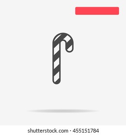 Candy cane icon. Vector concept illustration for design.