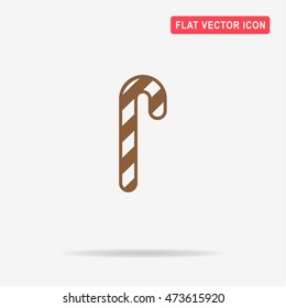 Candy cane icon. Vector concept illustration for design.