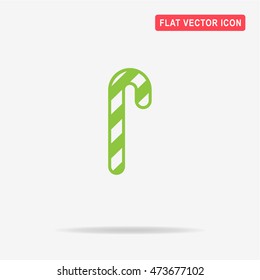 Candy cane icon. Vector concept illustration for design.