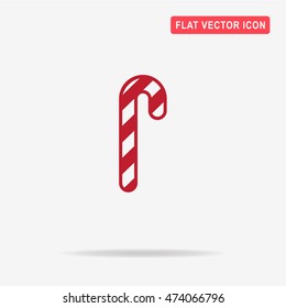 Candy cane icon. Vector concept illustration for design.