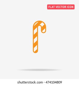 Candy cane icon. Vector concept illustration for design.